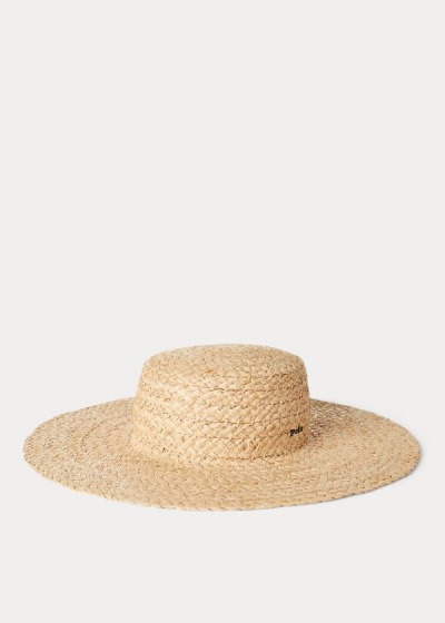 Chapeus Polo Ralph Lauren Braided Raffia Straw Mulher 83105-RJLD